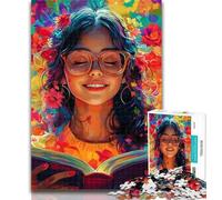 Puzzle per adolescenti Ragazza che legge un libro Puzzle da 1000 pezzi per adulti e adolescenti, giocattoli educativi per l'apprendimento Decorazioni per la casa e regali unici 75x50cm