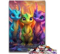 Puzzle per adolescenti Rainbow Dragon Baby, puzzle da 1000 pezzi, giochi divertenti, ogni pezzo è unico - gioco divertente e stimolante per tutta la famiglia (50x75cm)