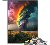 Puzzle per adolescenti Rainbow Tornado, giocattolo educativo intellettuale decomprimente, regalo di compleanno, regali, arte murale 26x38cm
