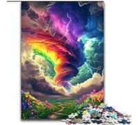 Puzzle per adolescenti Rainbow Tornado, per età 14+, adatti per coppie, attività divertenti a casa, regalo di compleanno, regali di viaggio (dimensioni 26x38cm)