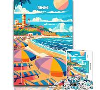 Puzzle per adolescenti Rimini Beach Bliss Puzzle 1000 pezzi per adolescenti, giocattoli educativi per l'apprendimento, decorazioni per la casa e regali unici 75x50cm