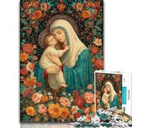 Puzzle per adolescenti Ritratto di Maria Madre 1000 pezzi per adulti e adolescenti gioco per famiglie antistress sfida difficile regali di Babbo Natale segreto (50x75cm)