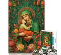 Puzzle per adolescenti Ritratto di Maria Madre Puzzle da 1000 pezzi per adolescenti, giocattoli, giochi educativi, decorazione murale antistress 26x38cm