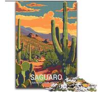 Puzzle per adolescenti Saguaro National Park Sunset, gioco stimolante e gioco per famiglie, ideale come regalo per tutta la famiglia (50x75cm) 1000 pezzi