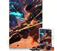 Puzzle per adolescenti "Samurai Blu Samurai Rosso" da 1000 pezzi, stimolante per lo sviluppo delle capacità cognitive, ideale per il tempo libero, con bordi definiti, perfetto per le vacanze (38x26cm)