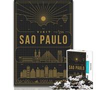 Puzzle per adolescenti San Paolo, Brasile, 1000 pezzi, per adolescenti e adulti, fai da te, moderno, arte murale, arredamento per la casa, 75x50cm