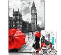 Puzzle per adolescenti, scene di strada di Londra, puzzle per adulti da 1000 pezzi, difficile, ideale come regalo per tutta la famiglia, adatto per bambini di età compresa tra 50x75cm e 14 anni