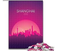 Puzzle per adolescenti Shanghai Cina, rompicapo per decorazioni murali, regali unici per compleanno e Natale per bambini dai 14 anni in su, 50x75cm