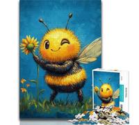 Puzzle per adolescenti simpatici puzzle a forma di ape per adulti 1000 pezzi giocattoli per l'intrattenimento della famiglia ideali come regalo per tutta la famiglia 38x26cm