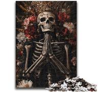 Puzzle per adolescenti Skeleton King Brain Intelligence Challenge Giocattoli avvincenti Regalo di compleanno, regali, arte murale 50x75cm