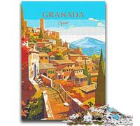 Puzzle per adolescenti Spagna Granada Viaggio Puzzle per adolescenti, giocattolo educativo intellettuale decomprimente Decorazione perfetta (50x75cm)