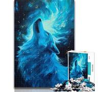 Puzzle per adolescenti Spirit Wolf Puzzle da 1000 pezzi per adolescenti, fai da te, arte murale moderna, arredamento per la casa, 26x38cm