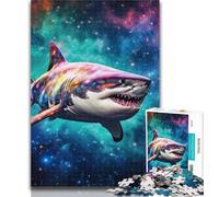 Puzzle per adolescenti Starry Night Sharks, puzzle da 1000 pezzi per adulti e ragazzi, collezione di artisti, belle arti per età 14 anni in su, 50x75cm