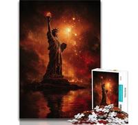 Puzzle per adolescenti Statua della Libertà, 1000 pezzi, per adulti e adolescenti, antistress, sfida difficile, migliora l'amore tra coppie, 75x50cm