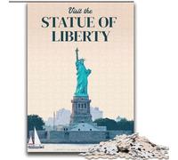Puzzle per adolescenti Statua della Libertà, rompicapo per decorazioni murali, regali unici per compleanno e Natale per bambini dai 14 anni in su, 75x100cm