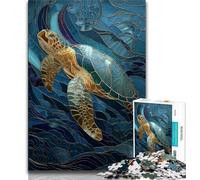 Puzzle per adolescenti Tartarughe marine Puzzle da 1000 pezzi per adulti e adolescenti giocattoli per l'intrattenimento della famiglia ideali come regalo per tutta la famiglia (50x75cm)