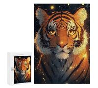 Puzzle per adolescenti Tiger in The Night Illuminated Puzzle per adulti, giocattoli anti-stress, difficile regalo di compleanno, regali, 300 pezzi