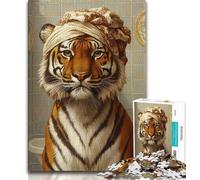 Puzzle per adolescenti "Tigre nel bagno", 1000 pezzi, giochi educativi, decorazioni per la casa, come regalo per tutta la famiglia (50x75cm)
