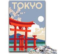 Puzzle per adolescenti Tokyo Giappone Viaggi Arte Puzzle, Gioco stimolante tutta la famiglia (26x38cm)