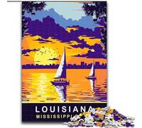 Puzzle per adolescenti Tramonto sulla Louisiana per bambini dai 14 anni in su Gioca con i giocattoli perché è l'ideale come regalo per tutta la famiglia (50x75cm) 1000 pezzi