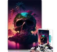 Puzzle per adolescenti Tramonto sull'isola mistica Puzzle da 1000 pezzi antistress Sfida difficile Decorazione per la casa Giocattoli 38x26cm