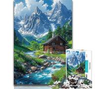 Puzzle per adolescenti "Una città sotto le montagne innevate" da 1000 pezzi gioco stimolante per tutti per donne regali per uomini (50x75cm)