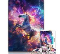 Puzzle per adolescenti, unicorni nella galassia, puzzle per adulti, giochi di attività stimolanti per la famiglia, giocattoli fai da te per decorazioni murali per la casa, regali (dimensioni 38x26cm)