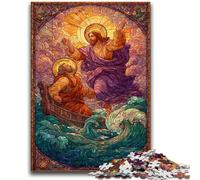Puzzle per adolescenti Vetrate Gesù per e dai 14 anni in su Gioco pratico Gioco di Natale Regali 26x38cm