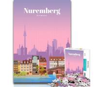 Puzzle per adolescenti Viaggio a Norimberga Puzzle 1000 pezzi per adulti, gioco stimolante, giocattoli per è ideale come regalo per tutta la famiglia 26x38cm