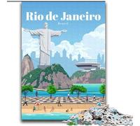Puzzle per adolescenti Viaggio a Rio de Janeiro, giocattoli per l'intrattenimento della famiglia, ideali come regali per tutta la famiglia per 14+ 75x100cm