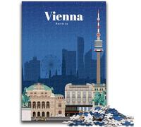 Puzzle per adolescenti Viaggio a Vienna Gioco stimolante e decorazione da parete per famiglie Regali unici per compleanno e Natale (dimensioni 50x75cm)