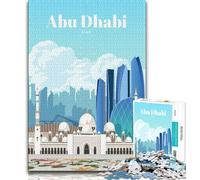 Puzzle per adolescenti Viaggio ad Abu Dhabi, sfida di intelligenza cerebrale, giocattoli avvincenti, regalo di compleanno, regali, arte murale (38x26cm)