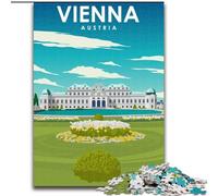 Puzzle per adolescenti Vienna, Austria, viaggi, arte, impegnativo e difficile con pezzi completamente interconnessi di forma casuale 26x38cm