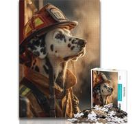 Puzzle per adolescenti Vigile del fuoco Dalmata Puzzle per adulti 1000 pezzi giocattoli giochi educativi antistress Ottimi regali e giocattoli (50x75cm)