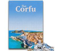Puzzle per adolescenti Visita Corfù Adatto a partire dai 14 anni Gioco intellettuale Gioco educativo per compleanni e Natale (dimensioni 38x26cm)