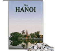 Puzzle per adolescenti Visita Hanoi, analisi e logica con pezzi completamente interconnessi di forma casuale per bambini dai 14 anni in su 26x38cm