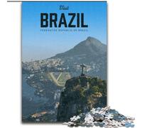 Puzzle per adolescenti Visita il Brasile, giocattoli, giochi educativi, antistress, rafforzano l'amore tra coppie, 50x75cm