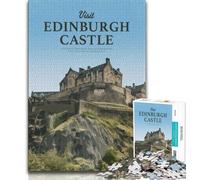Puzzle per adolescenti "Visita il Castello di Edimburgo", giocattolo educativo intellettuale decomprimente, adatto per la decorazione della scrivania, 75x50cm