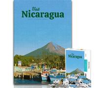 Puzzle per adolescenti Visita il Nicaragua, sfida di intelligenza cerebrale, giocattoli avvincenti, regalo di compleanno, regali, arte murale (38x26cm)