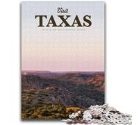 Puzzle per adolescenti Visita il Texas Adatto a partire dai 14 anni Gioco intellettuale Gioco educativo per compleanni e Natale (dimensioni 38x26cm)