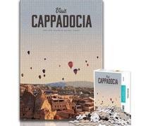 Puzzle per adolescenti "Visita la Cappadocia", difficili da completare ma divertenti e umoristici, con poster abbinato e foglio di quiz 38x26cm