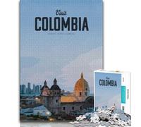 Puzzle per adolescenti Visita la Colombia, giocattoli educativi per imparare, attività divertenti da fare a casa, regalo di compleanno, regali di viaggio (75x50cm)
