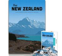 Puzzle per adolescenti Visita la Nuova Zelanda, giocattoli avvincenti per sfide di intelligenza cerebrale, regalo di compleanno, regali, arte murale (75x50cm)