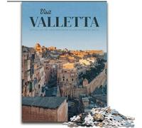 Puzzle per adolescenti Visita La Valletta, analisi e logica con pezzi completamente interconnessi di forma casuale per bambini dai 14 anni in su 50x75cm