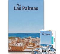 Puzzle per adolescenti Visita Las Palmas Puzzle 1000 pezzi per adolescenti, giocattoli educativi per l'apprendimento Decorazioni per la casa e regali unici 26x38cm