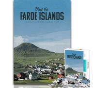 Puzzle per adolescenti Visita le Isole Faroe Puzzle da 1000 pezzi per adulti e adolescenti, giocattoli educativi per l'apprendimento Decorazioni per la casa e regali unici 26x38cm