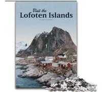 Puzzle per adolescenti Visita le isole Lofoten, adatti dai 14 anni in su Giochi educativi per la casa Giocattoli fai da te Opere d'arte Regalo 50x75cm