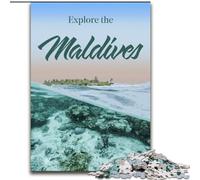 Puzzle per adolescenti Visita le Maldive per e dai 14 anni in su Gioca con i giocattoli perché è l'ideale come regalo per tutta la famiglia (26x38cm) 1000 pezzi