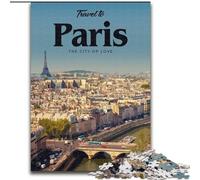 Puzzle per adolescenti Visita Parigi, adatti dai 14 anni in su Giochi educativi per la casa Giocattoli fai da te Opere d'arte Regalo 26x38cm