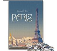 Puzzle per adolescenti Visita Parigi, giocattoli per l'intrattenimento della famiglia, ideali come regali per tutta la famiglia per 14+ 75x100cm